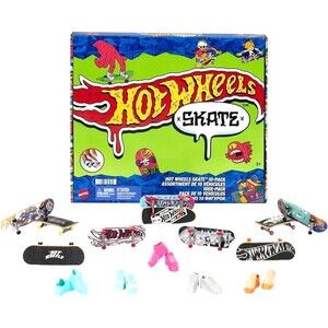 Hot Wheels Skate 10-Pack - Finger Board - Multicolor Skateboards, Shoes - Mattel